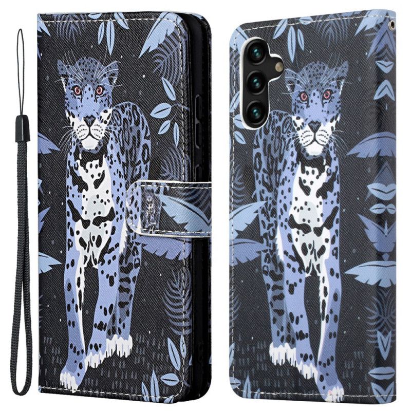 Flip Kotelot Samsung Galaxy A13 5g Leopard Strappy