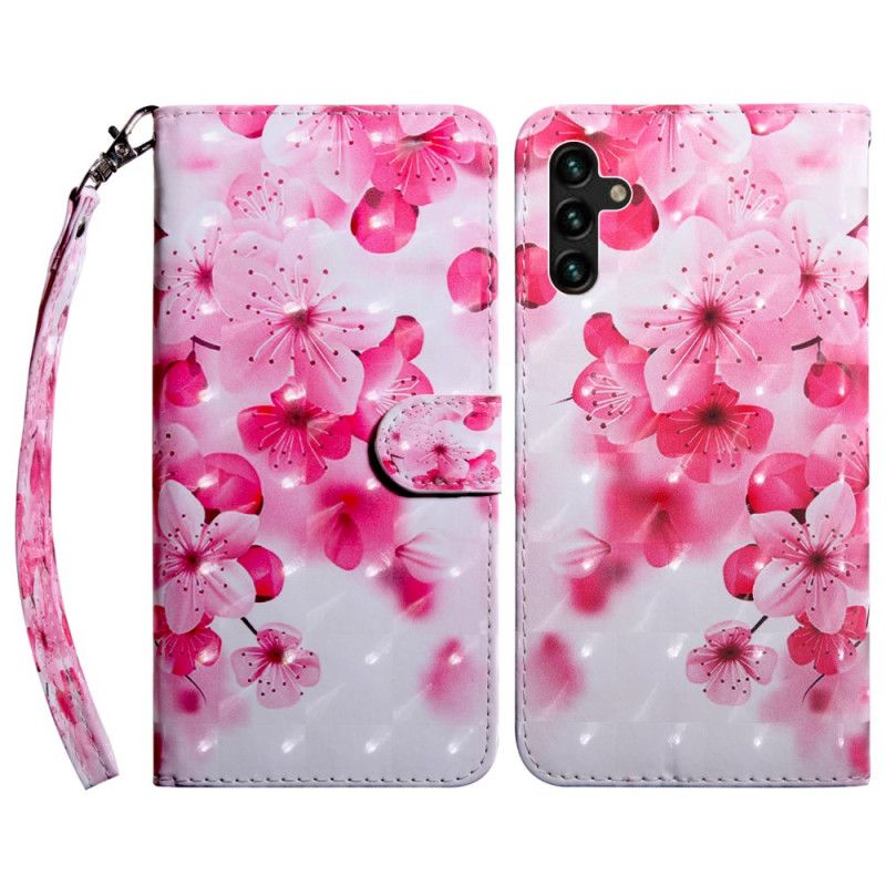 Flip Kotelot Samsung Galaxy A13 5g Pink Flowers