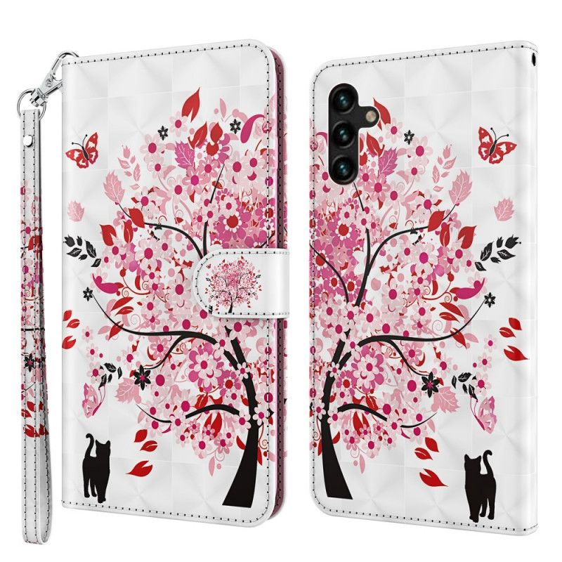 Flip Kotelot Samsung Galaxy A13 5g Pink Tree