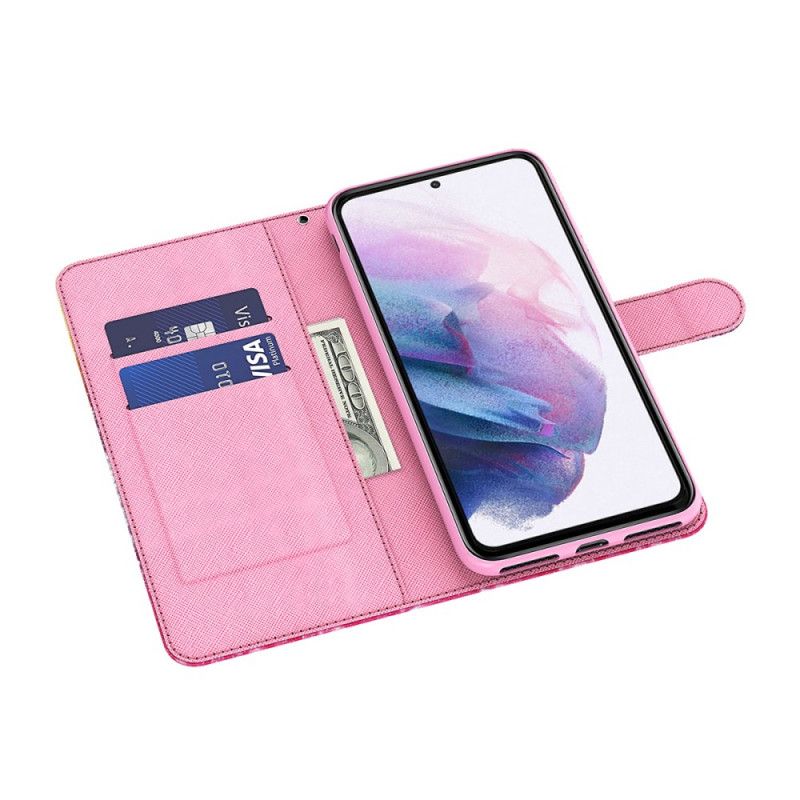 Flip Kotelot Samsung Galaxy A13 5g Pink Tree