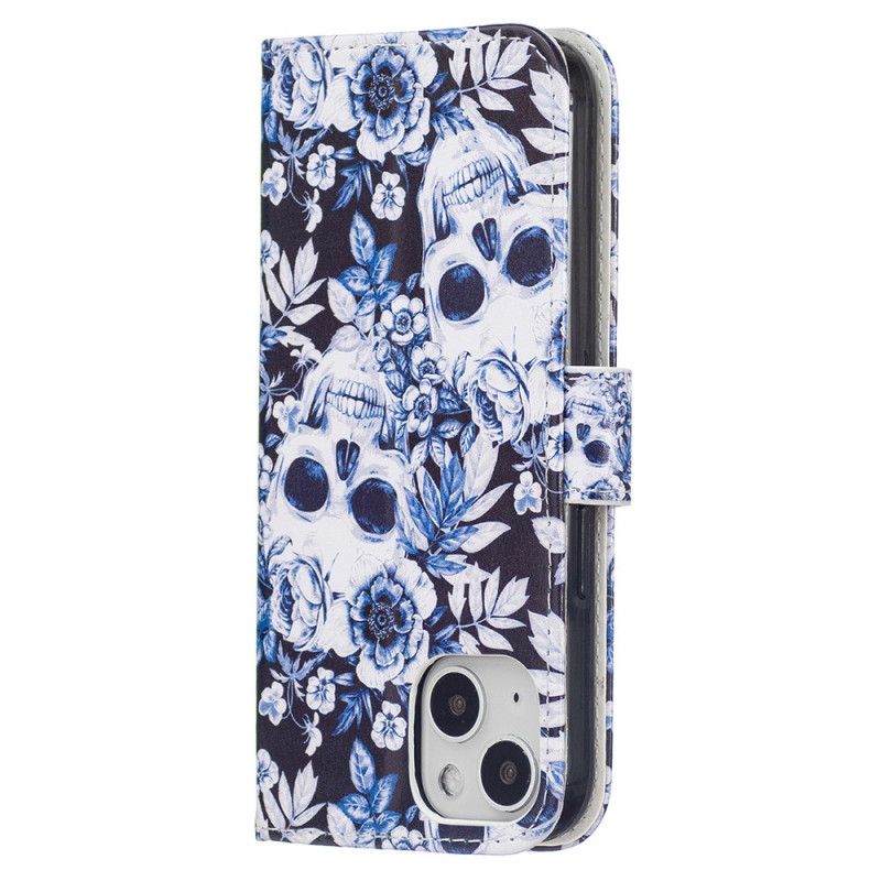 Flip Kotelot Samsung Galaxy A13 5g Retro Skulls