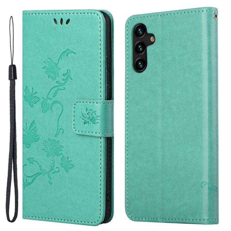 Flip Kotelot Samsung Galaxy A13 5g Strap Flowers