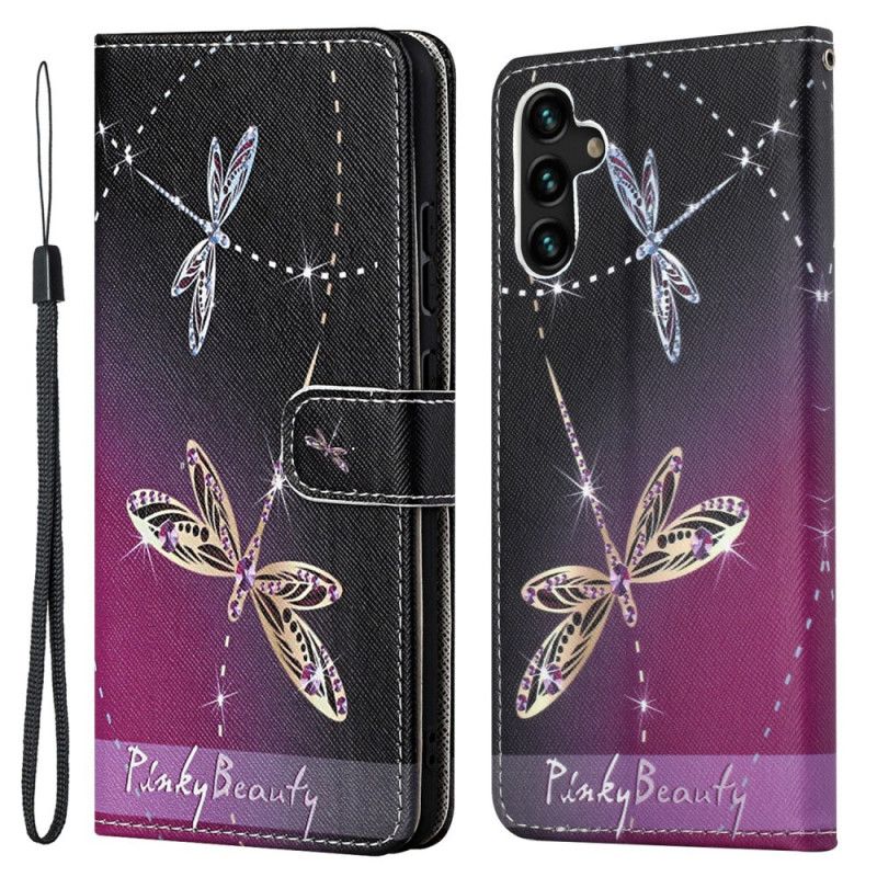 Flip Kotelot Samsung Galaxy A13 5g Strappy Dragonflies