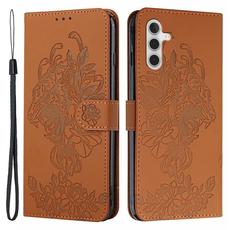 Flip Kotelot Samsung Galaxy A13 5g Tiger Baroque Strap