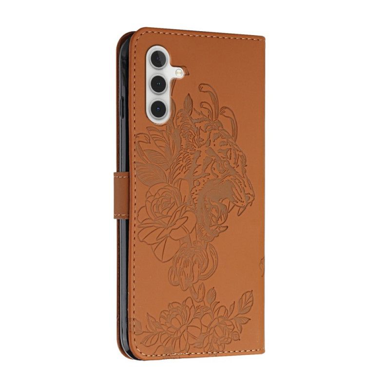 Flip Kotelot Samsung Galaxy A13 5g Tiger Baroque Strap