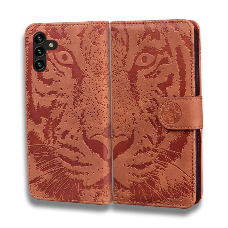 Flip Kotelot Samsung Galaxy A13 5g Tiger Face Print Suojakuori