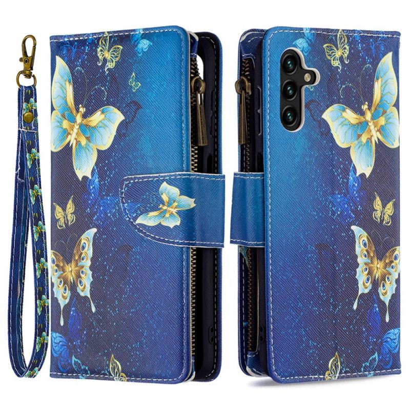 Kotelot Samsung Galaxy A13 5g Puhelinkuoret Butterfly-vetoketjullinen Tasku