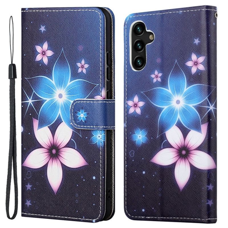 Kotelot Samsung Galaxy A13 5g Puhelinkuoret Lunar Flowers Hihnalla