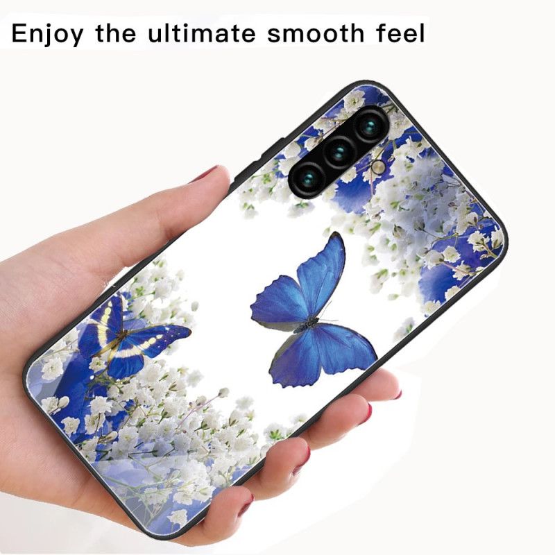 Kuori Samsung Galaxy A13 5g Tempered Glass Butterflies Design