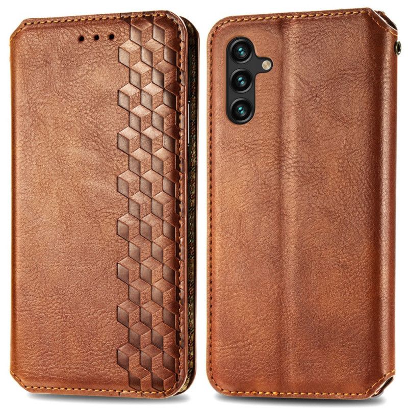 Nahkakuori Flip Kotelot Samsung Galaxy A13 5g Puhelinkuoret Leather Effect Diamond Texture