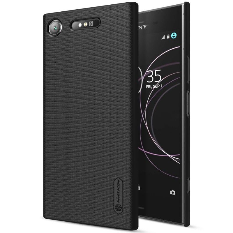 Case Kuoret Sony Xperia XZ1 Musta Puhelinkuoret Jäykkä Himmeä Nillkin