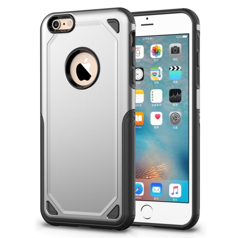 Case Kuoret iPhone 6 / 6S Harmaa Musta Puhelinkuoret Premium-Metallitehoste