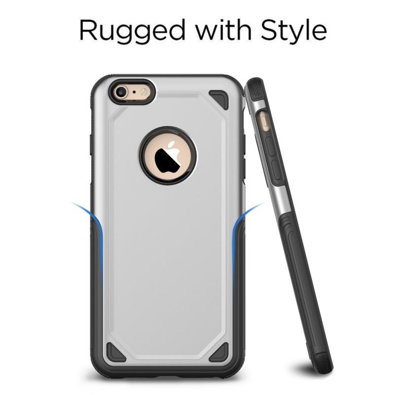 Case Kuoret iPhone 6 / 6S Harmaa Musta Puhelinkuoret Premium-Metallitehoste