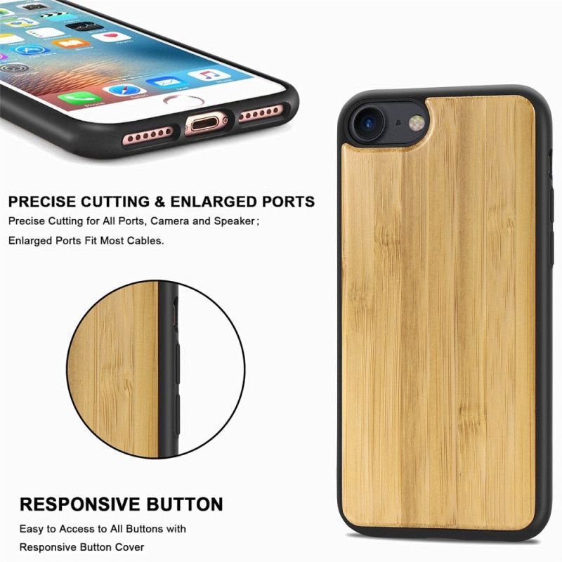 Case Kuoret iPhone 6 / 6S Puu - Tummanruskea Beige Puhelinkuoret Puuta