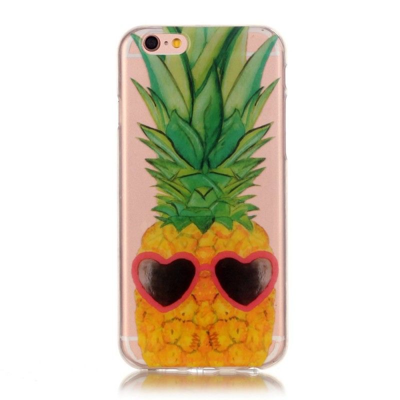 Kuori iPhone 6 / 6S Läpinäkyvä Inkognito-Ananas