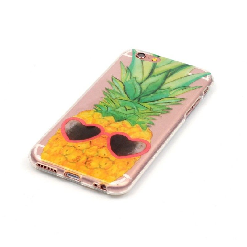 Kuori iPhone 6 / 6S Läpinäkyvä Inkognito-Ananas