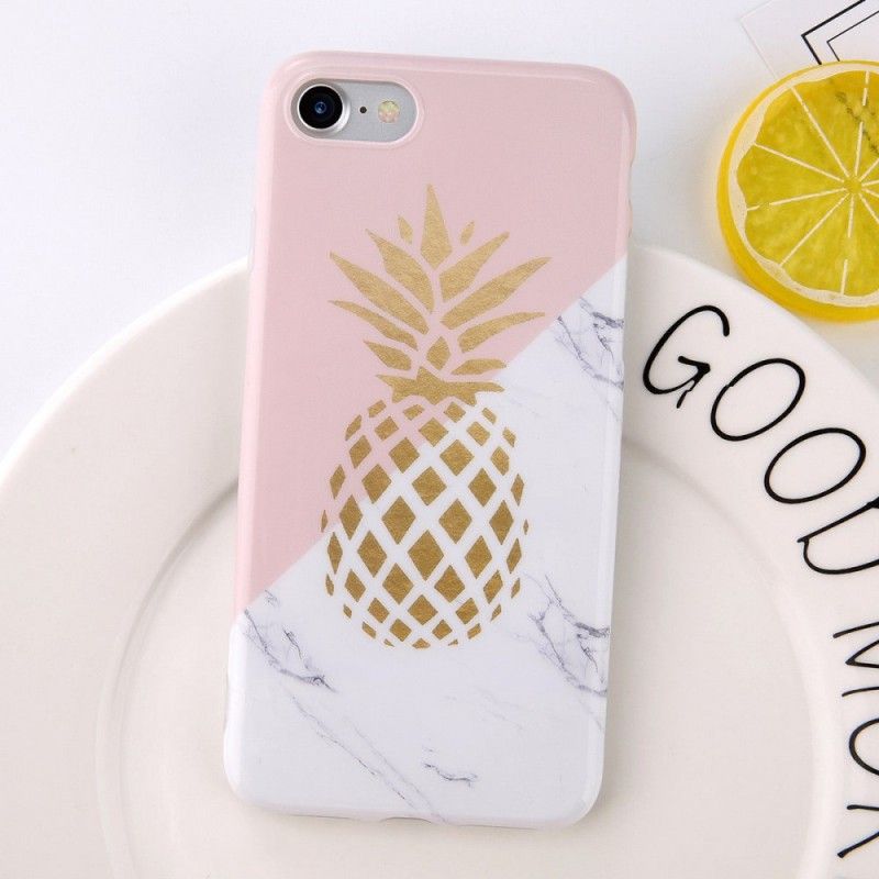 Kuori iPhone 6 / 6S Marmoroitu Ananas Suojakuori