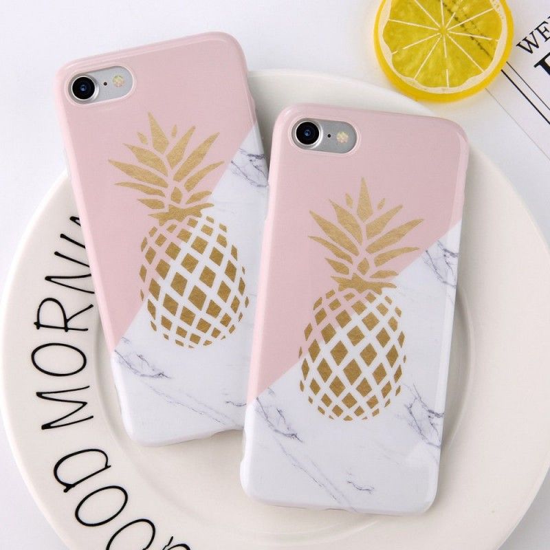 Kuori iPhone 6 / 6S Marmoroitu Ananas Suojakuori