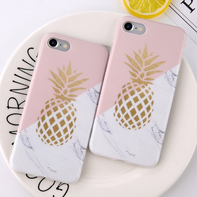 Kuori iPhone 6 / 6S Marmoroitu Ananas Suojakuori