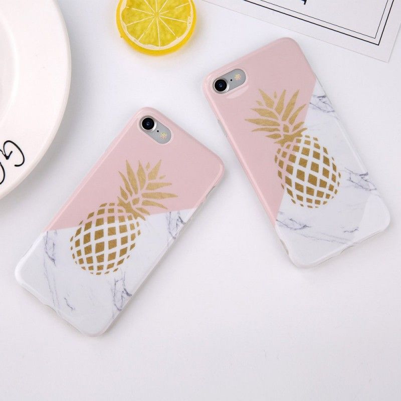 Kuori iPhone 6 / 6S Marmoroitu Ananas Suojakuori