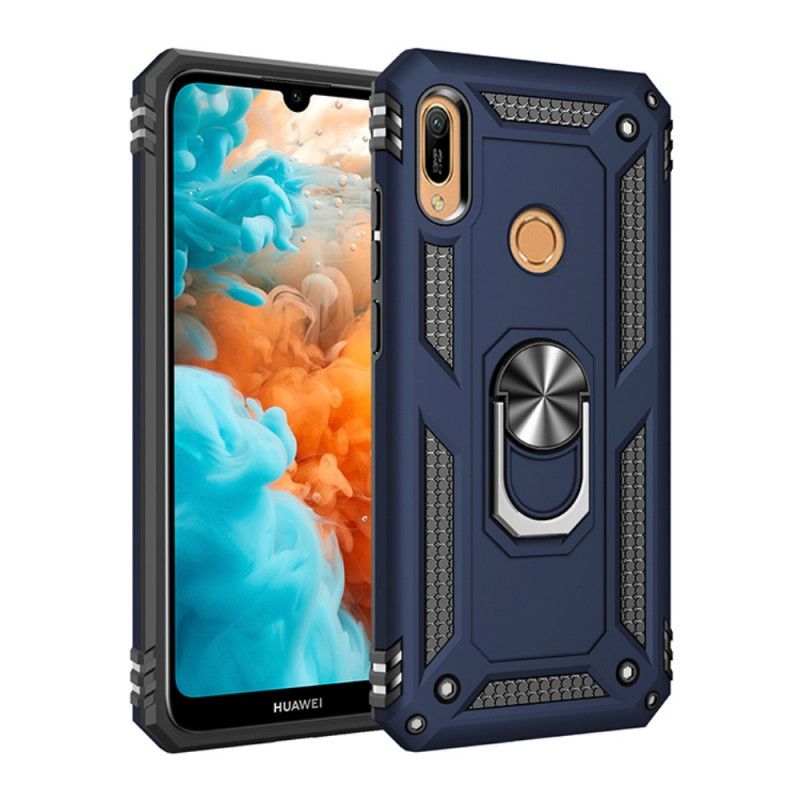 Case Kuoret Huawei Y6 2019 Punainen Musta Puhelinkuoret Premium-Rengas