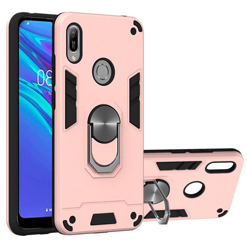 Case Kuoret Huawei Y6 2019 Punainen Valkoinen Puhelinkuoret Irrotettava Rengaspidike