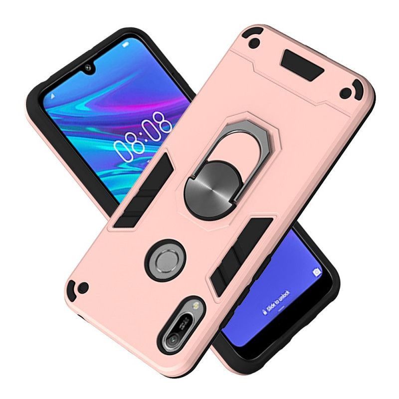 Case Kuoret Huawei Y6 2019 Punainen Valkoinen Puhelinkuoret Irrotettava Rengaspidike