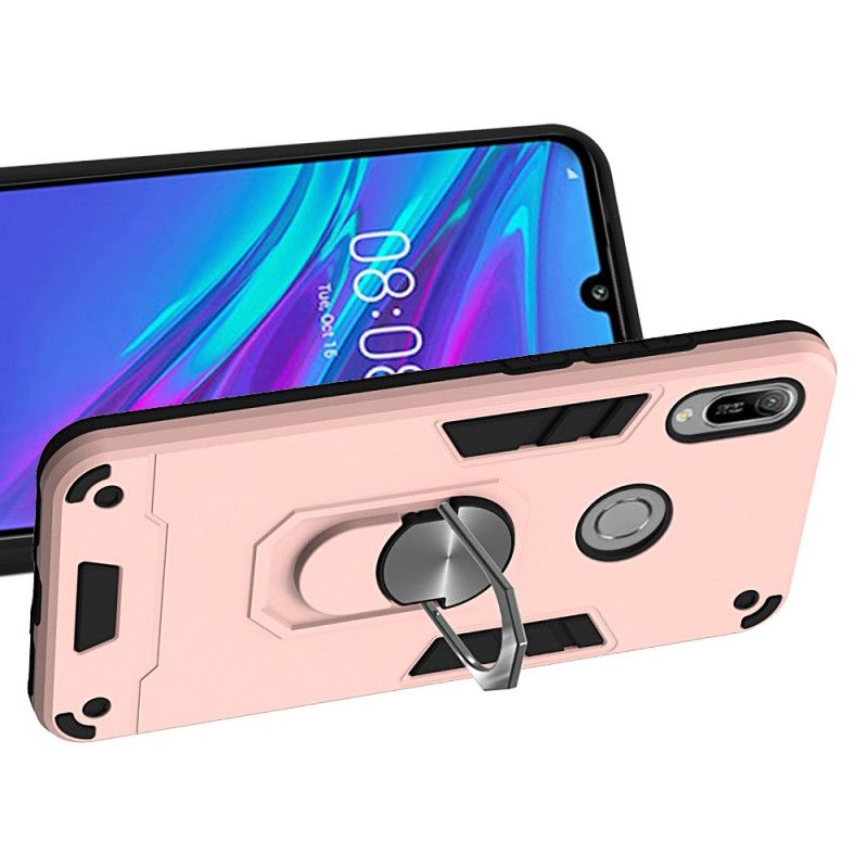 Case Kuoret Huawei Y6 2019 Punainen Valkoinen Puhelinkuoret Irrotettava Rengaspidike