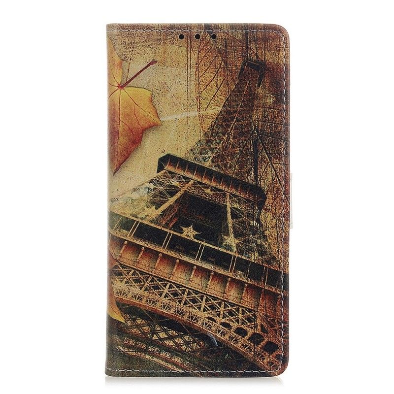 Flip Case Huawei Y6 2019 Eiffel-Torni Syksyllä