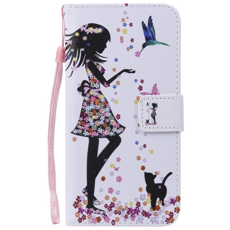 Flip Case Huawei Y6 2019 Mekko Kukilla Ja Linnuilla