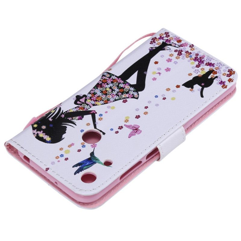 Flip Case Huawei Y6 2019 Mekko Kukilla Ja Linnuilla