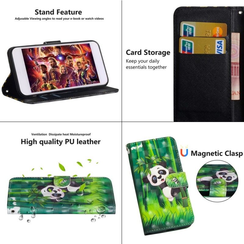 Flip Case Huawei Y6 2019 Panda Ja Bambu