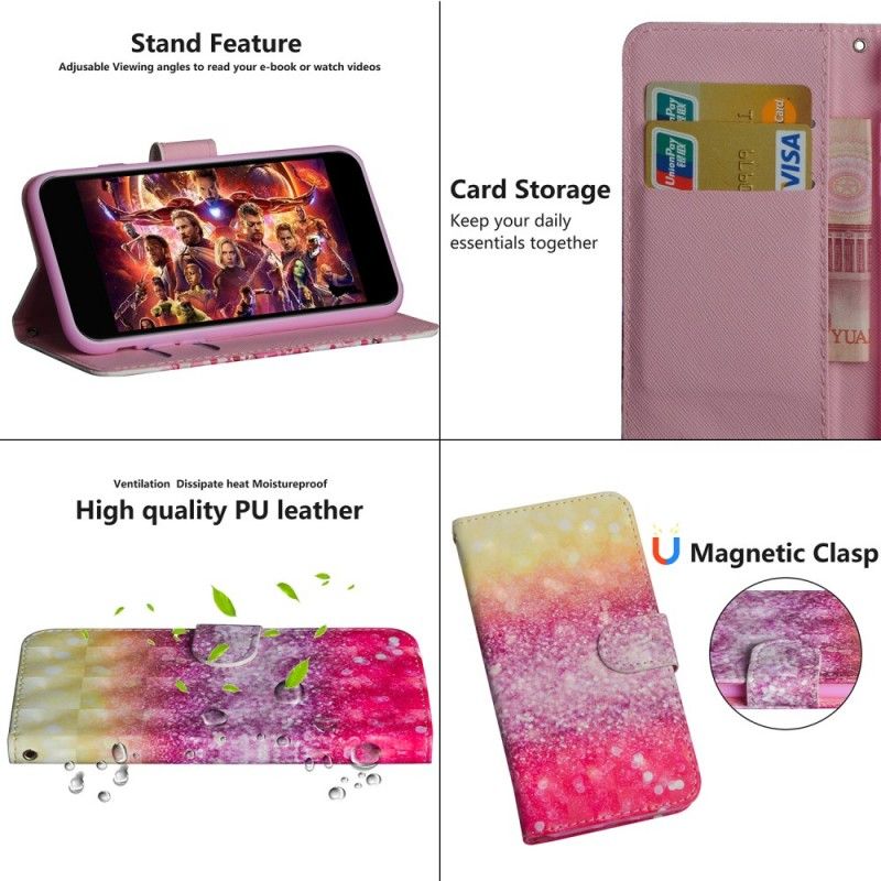 Kotelot Huawei Y6 2019 Gradientti Magenta Kimallus Suojakuori