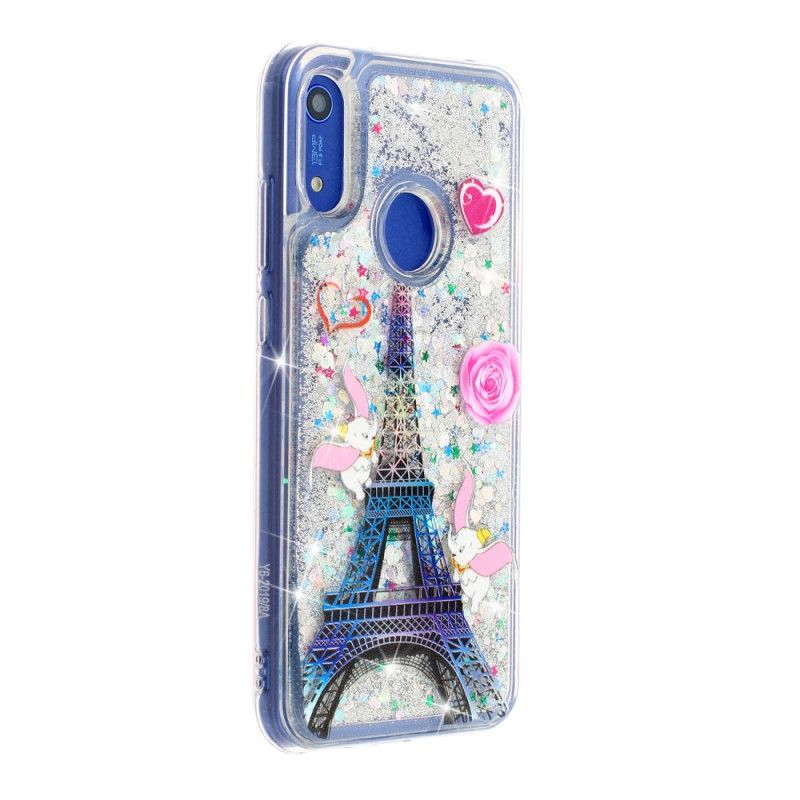 Kuori Huawei Y6 2019 Eiffel-Tornin Kimallus Suojakuori