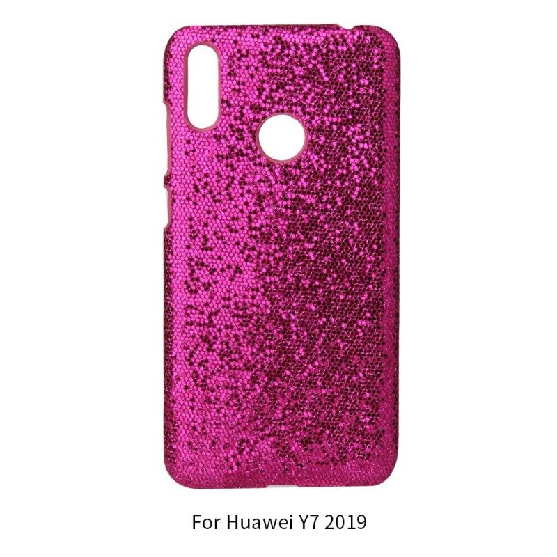 Kuori Huawei Y6 2019 Magenta Musta Paljetteja