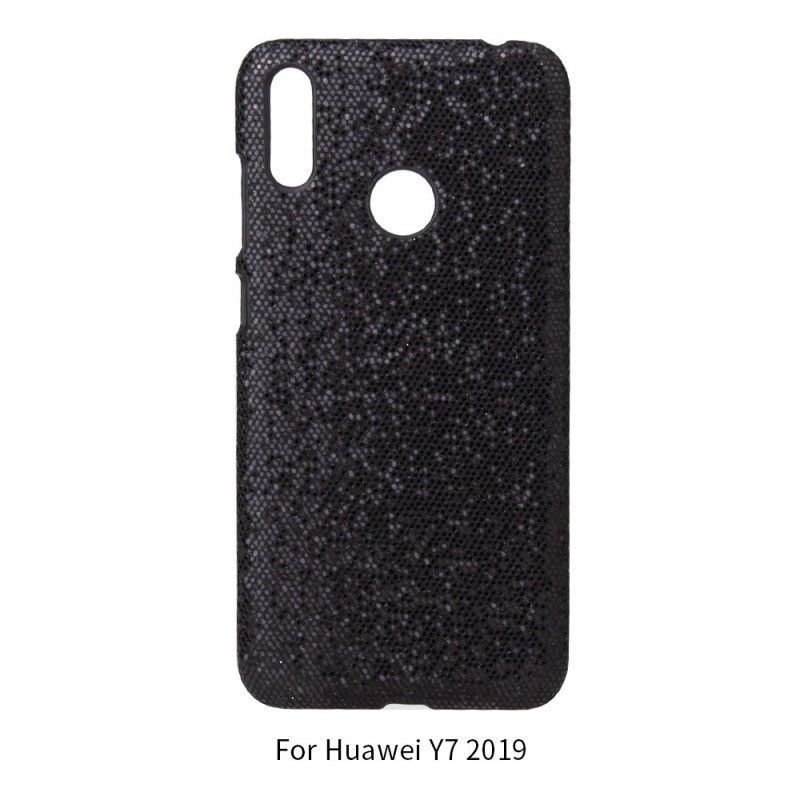 Kuori Huawei Y6 2019 Magenta Musta Paljetteja