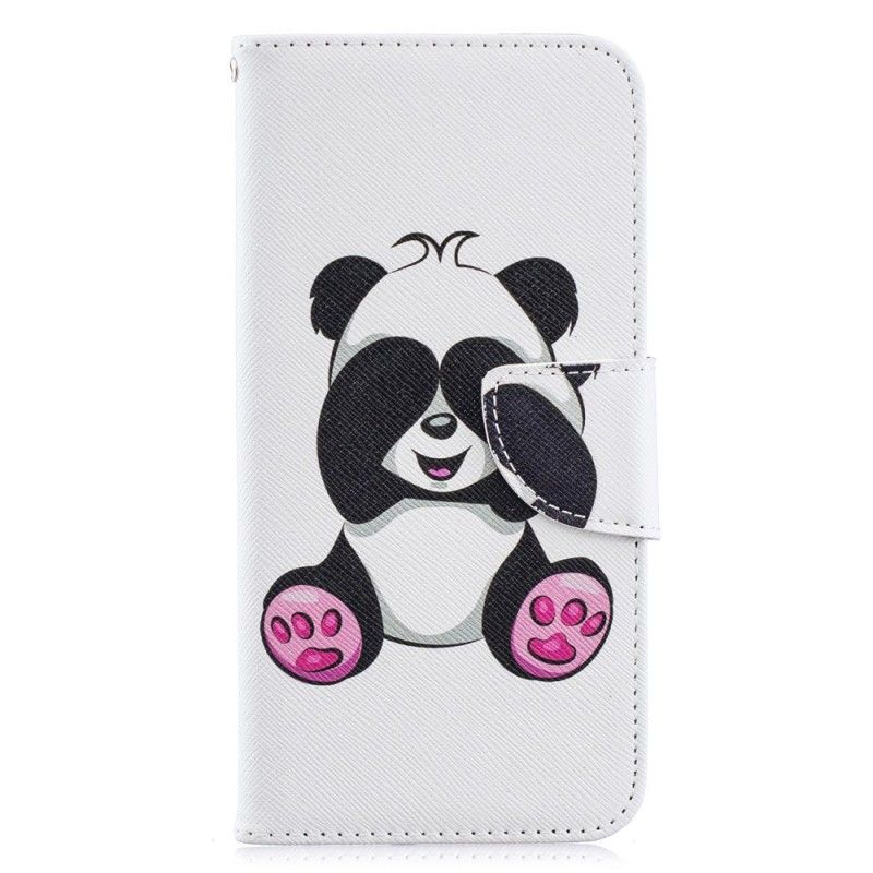 Nahkakotelo Huawei Y6 2019 Puhelinkuoret Hauska Panda