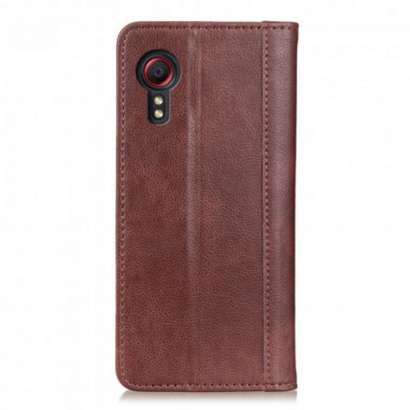 Flip Kotelot Samsung Galaxy Xcover 5 Elegance Haljattu Litsi-nahka