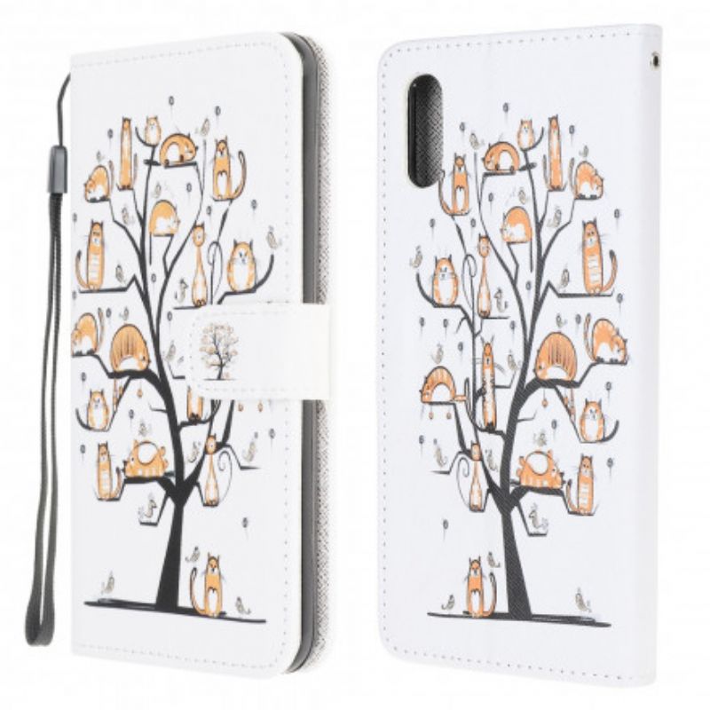 Flip Kotelot Samsung Galaxy Xcover 5 Funky Cats Strappy Suojakuori