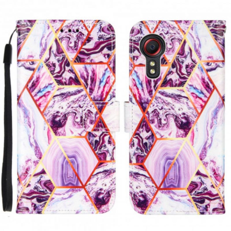 Flip Kotelot Samsung Galaxy Xcover 5 Geometrinen Marmori