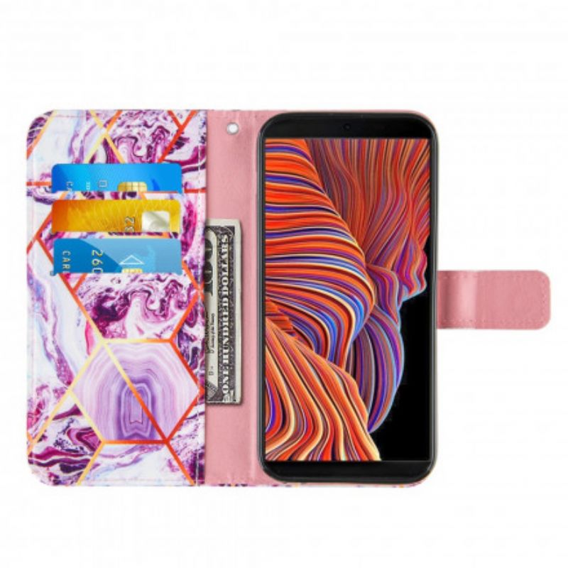 Flip Kotelot Samsung Galaxy Xcover 5 Geometrinen Marmori