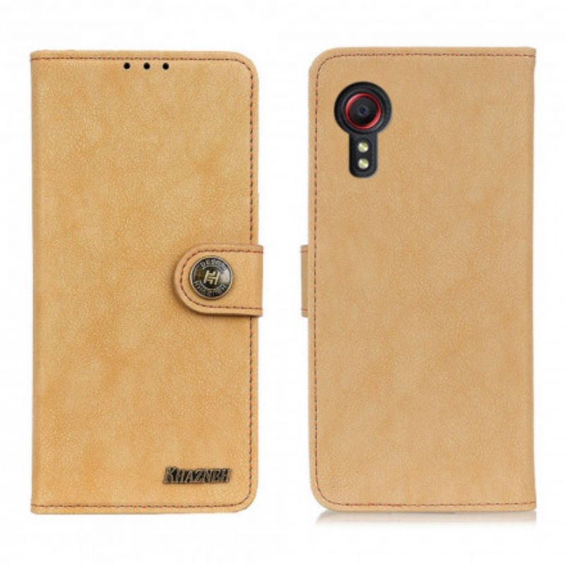 Flip Kotelot Samsung Galaxy Xcover 5 Keinonahkainen Haljattu Retro Khazneh