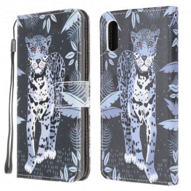 Flip Kotelot Samsung Galaxy Xcover 5 Leopard Strappy Suojakuori