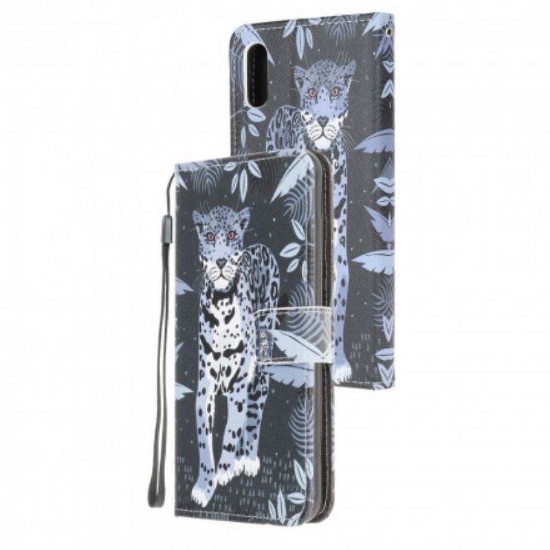 Flip Kotelot Samsung Galaxy Xcover 5 Leopard Strappy Suojakuori