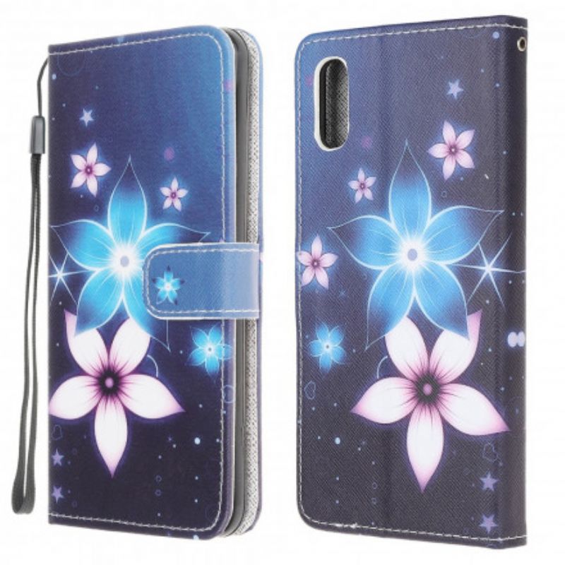 Flip Kotelot Samsung Galaxy Xcover 5 Lunar Flowers Hihnalla