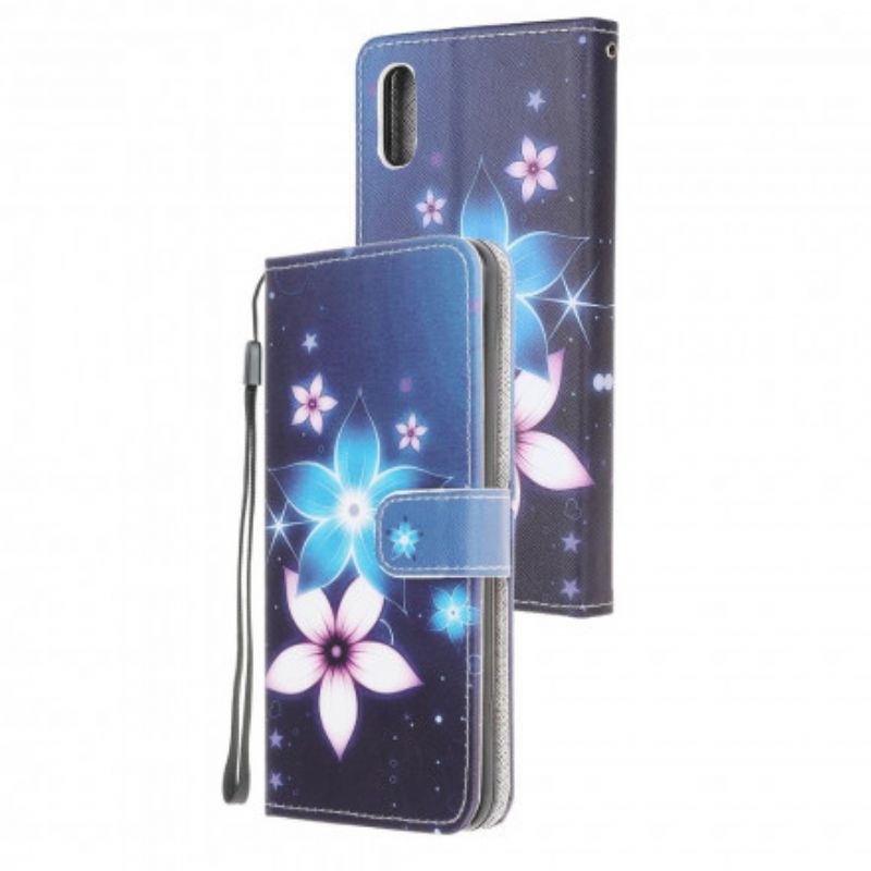 Flip Kotelot Samsung Galaxy Xcover 5 Lunar Flowers Hihnalla