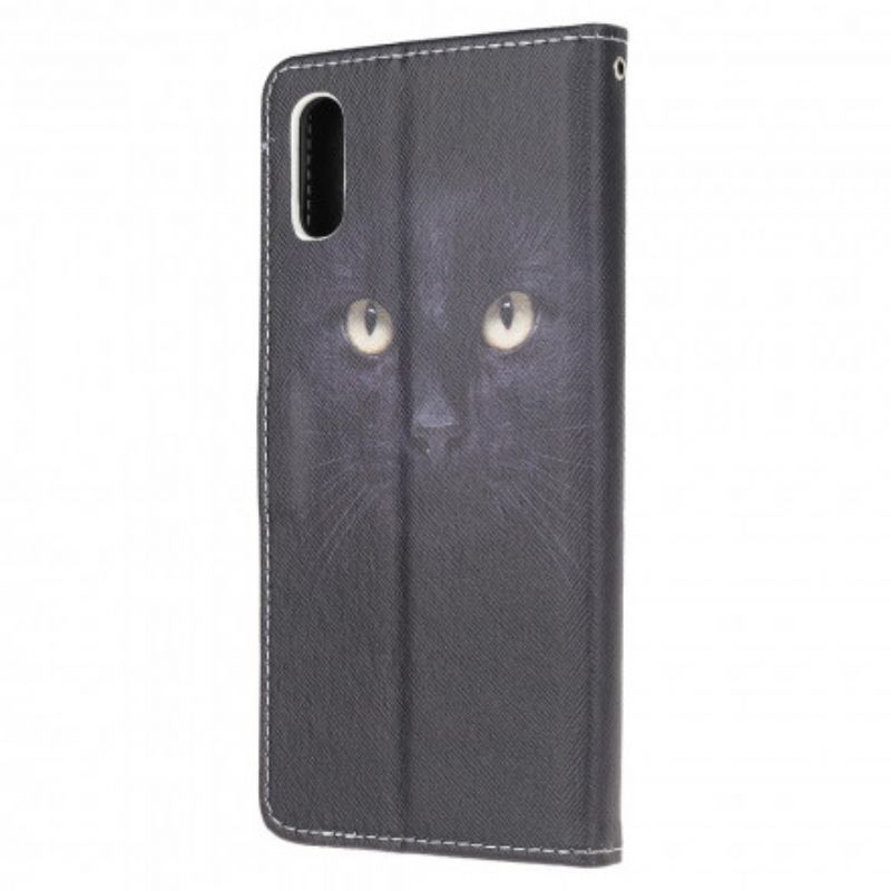 Flip Kotelot Samsung Galaxy Xcover 5 Mustat Strappy Cat Eyes