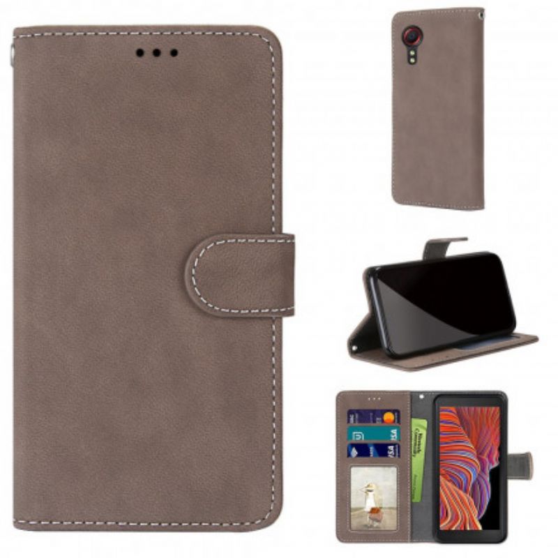 Flip Kotelot Samsung Galaxy Xcover 5 Style Leather Vintage Couture Suojakuori