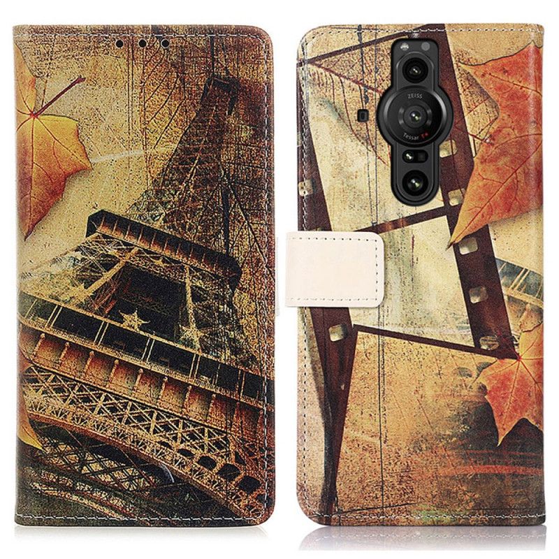 Flip Kotelot Sony Xperia Pro-i Eiffel-torni Syksyllä