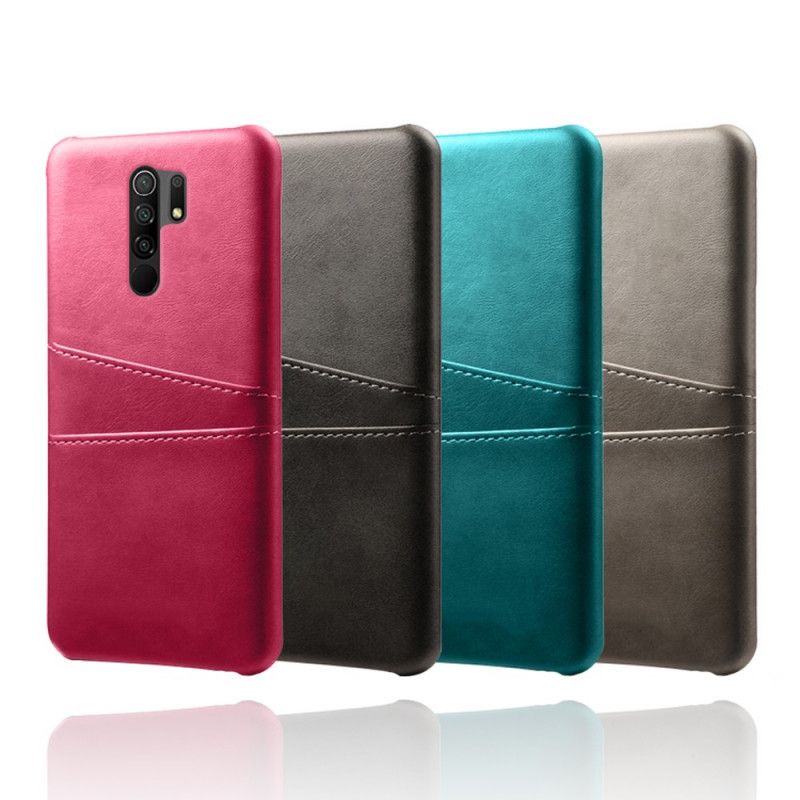 Case Kuoret Xiaomi Redmi 9 Harmaa Musta Puhelinkuoret Kortin Haltija